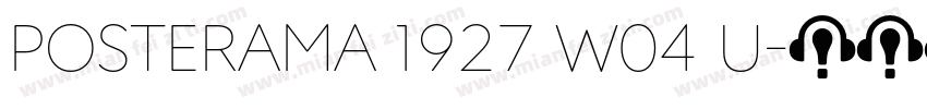Posterama 1927 W04 U字体转换
